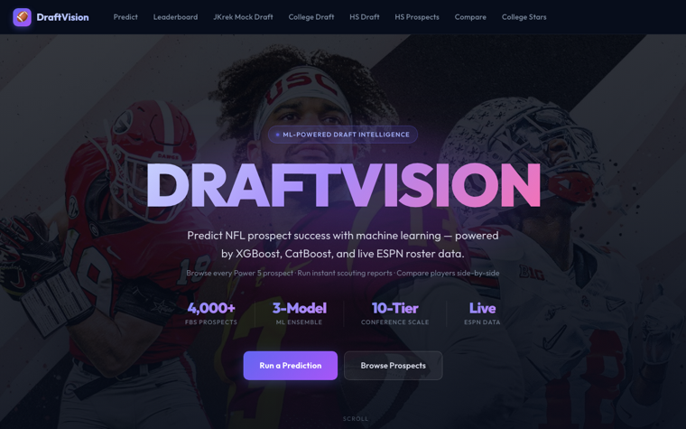 DraftVision app screenshot